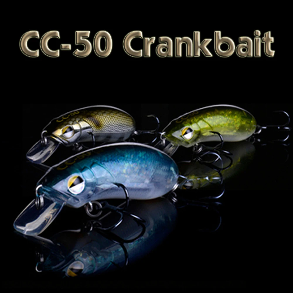 Lurefans-señuelo de pesca de pececillo de hundimiento rápido CC50, 50mm/8,4g, Wobbler Artificial silencioso, Crankbait para lubina, trucha, Lucio, pez duro - imagen 4
