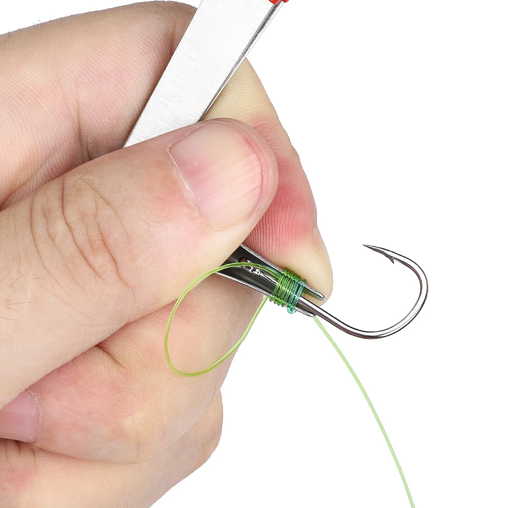 DNDYUJU 4 en 1 anudador de uñas de amarre rápido cortador de línea pinza afilador de anzuelos aparejos de pesca herramientas de nudos rápidos de alta calidad - imagen 5