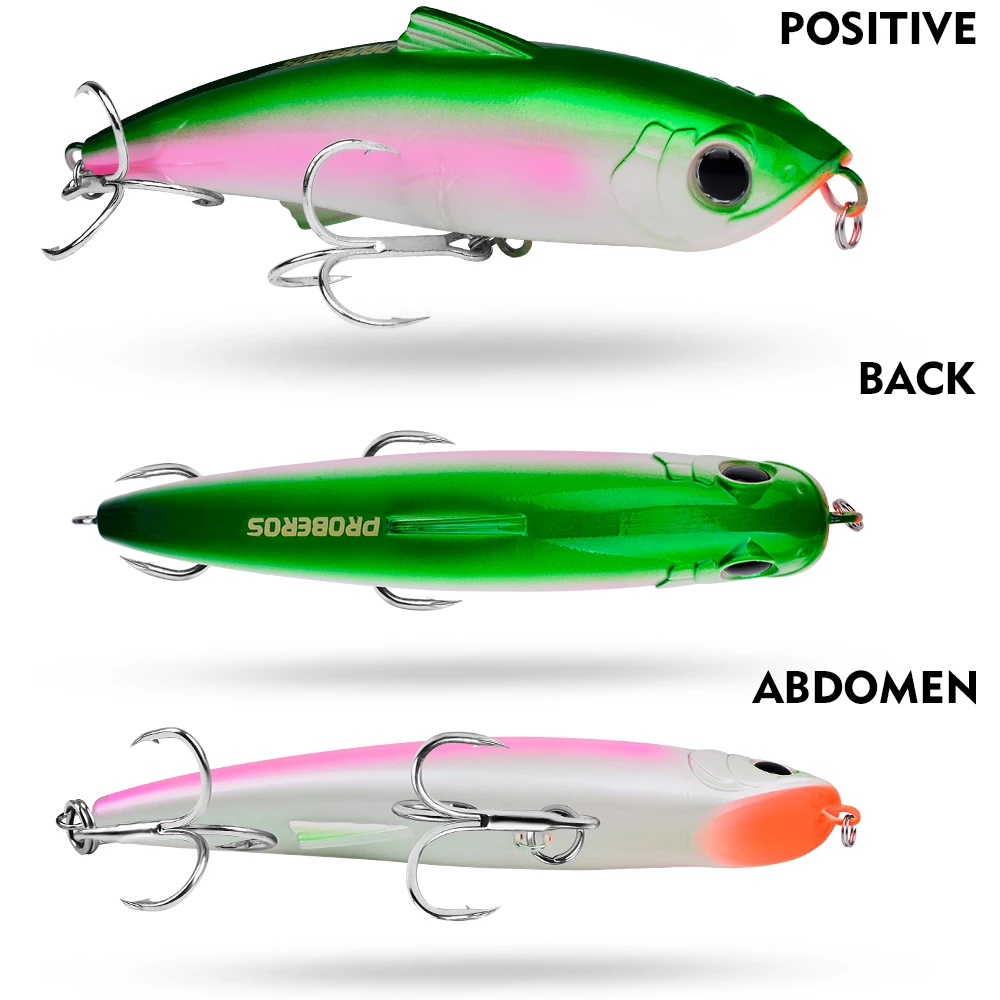 PROBEROS, 1 unidad, cebo de pesca, simulación de Luya, cebo duro, lápiz de espuma, cebo flotante, puede atrapar lubina, lago, equipo de pesca de mar - imagen 5