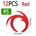 12pcs Red S