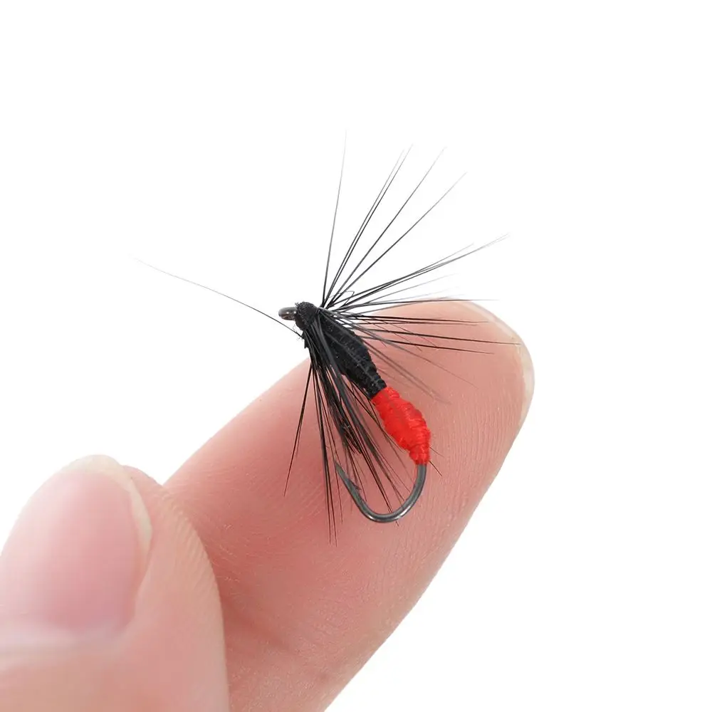 10 Uds. Cebo con anzuelo para insectos, Color aleatorio, abejorro/abrigo, cebo biónico, mosca, trucha, Señuelos de Pesca, cebo Artificial, anzuelos triples - imagen 3