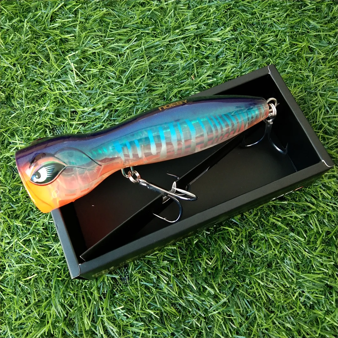 Noeby-cebo duro artificial para pescar, señuelo de pesca con wobbler Popper de superficie grande, 140mm 74,5g, señuelos de pesca de atún marino GT - imagen 3