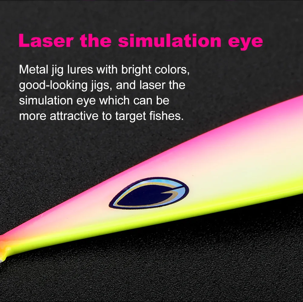 OLOEY-señuelo luminoso Vertical de Metal lento, anzuelo de pesca en agua salada que cae, señuelos de Metal - imagen 4