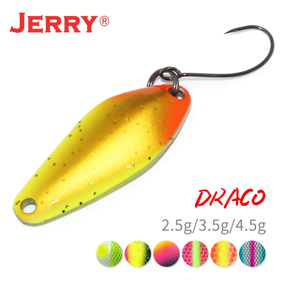 Jerry Draco Micro Cuchara Trucha Señuelos UL UV Colores Aparejos de pesca ultraligeros Cebo artificial de agua dulce