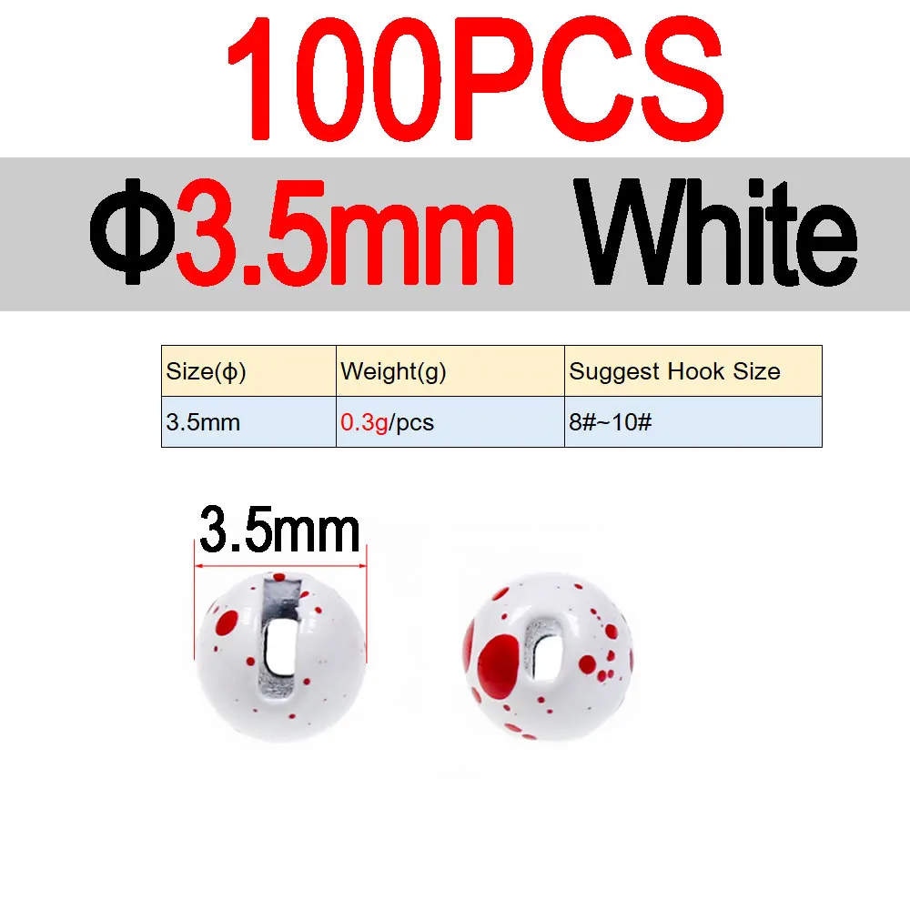 3.5mm White 100pcs