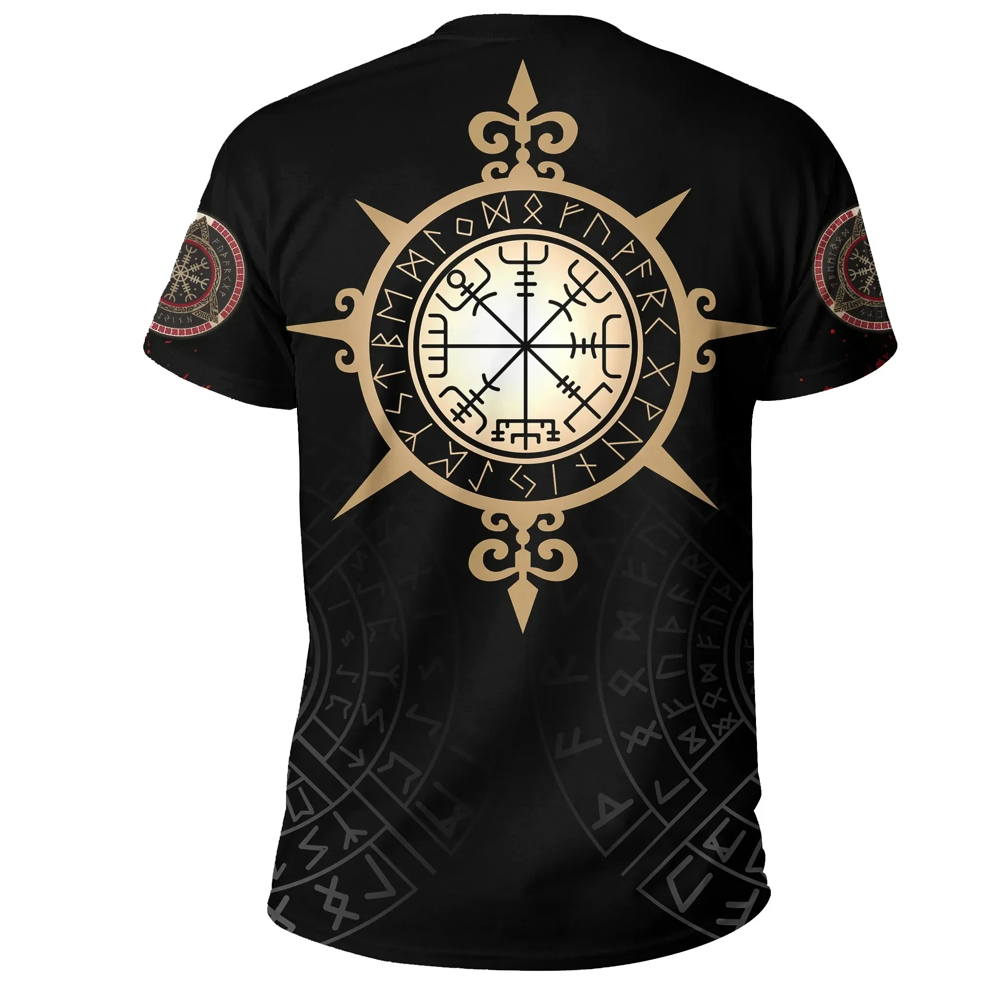 PLstar Cosmos Valknut y Raven Tattoo 3D completamente estampado camiseta de moda para hombre verano Unisex pantalón corto Casual camiseta de manga TX303 - imagen 2