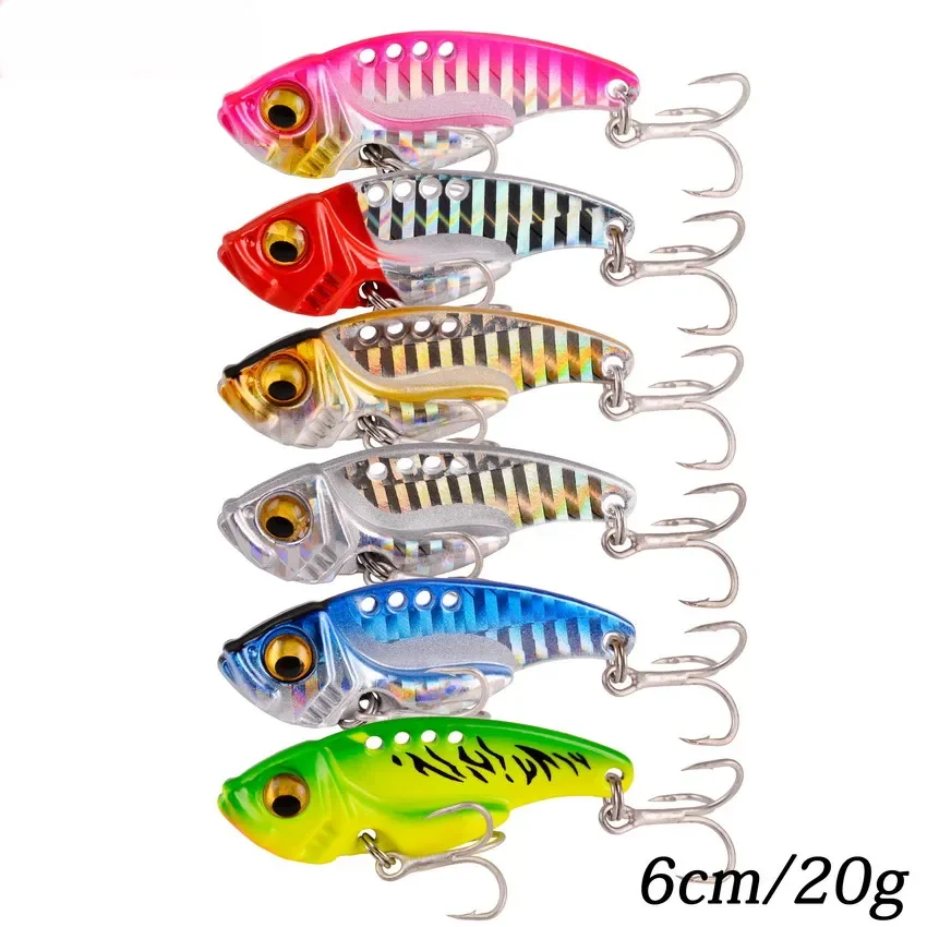 24 Uds Metal VIB 14g 20g 25g juego de Señuelos de Pesca cuchara vibratoria Spinner señuelos Crankbait Bass cebo duro Artificial cigarra VIB aparejos - imagen 5