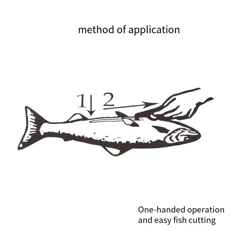 Cuchillo de pesca de pescado, anguila locha, voltear, abre el cuchillo a través del ano, hojas de afeitar intestinales para matar el vientre de los peces, cuchillo para matar pescado - imagen 3