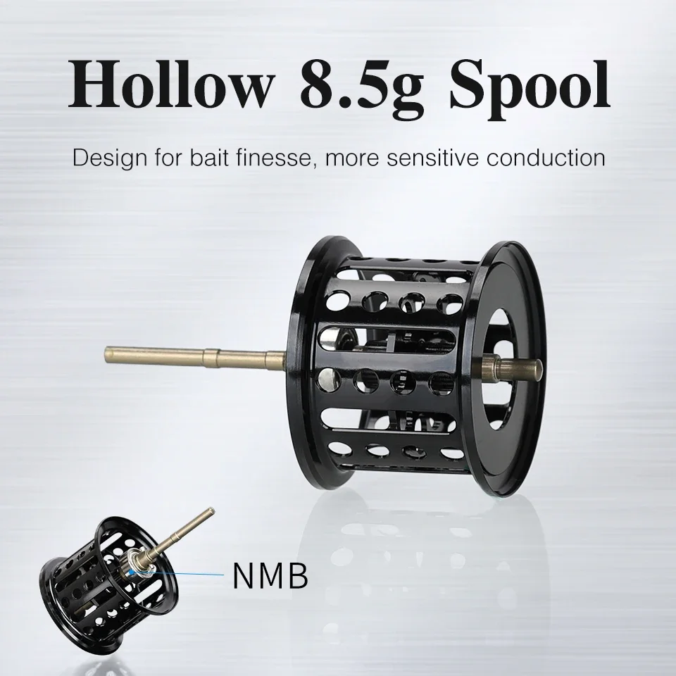 TSURINOYA SPIRIT FOX 50 carrete de pesca Baitcasting, engranaje de latón, sistema de finura suave ultraligero 7,3: 1, rueda versátil de fundición larga - imagen 4