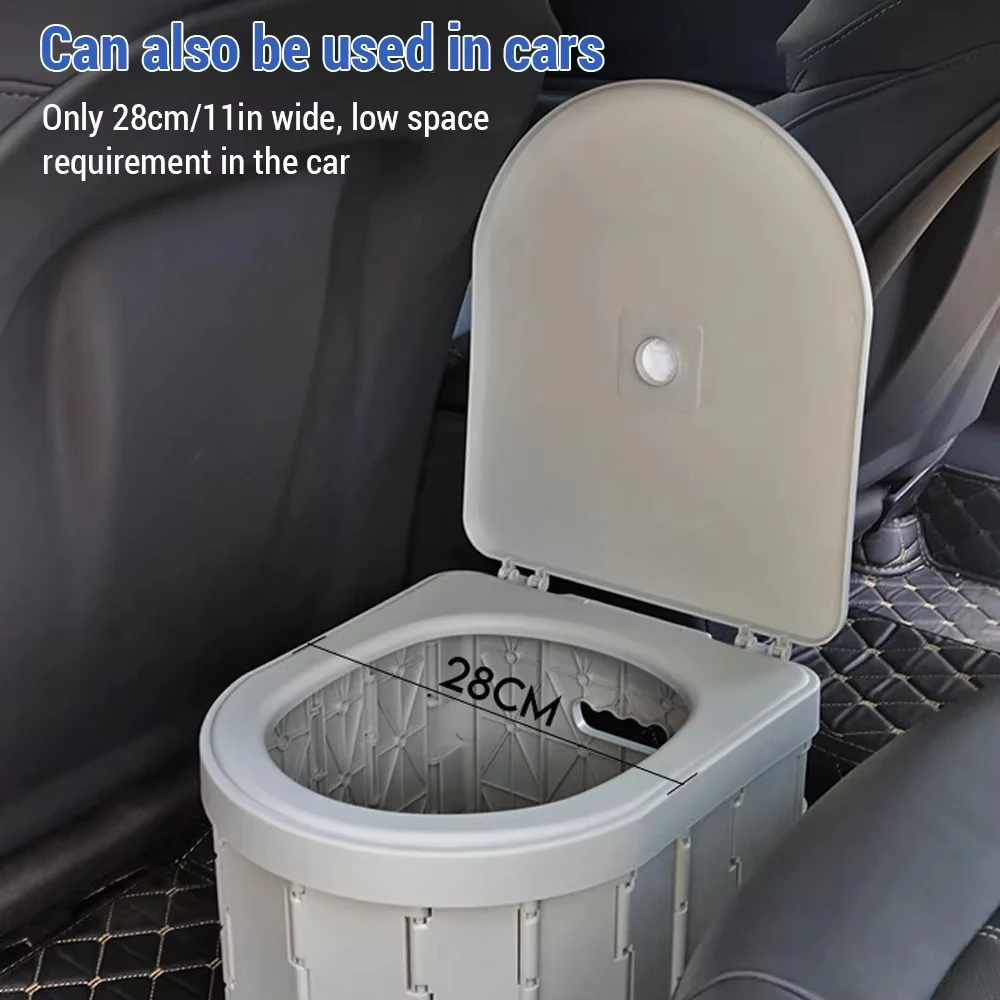 Toilete de exterior Goture para acampar, práctico inodoro montado en el coche para viajes, adultos, niños y ancianos, orinal antideslizante a prueba de olores - imagen 4