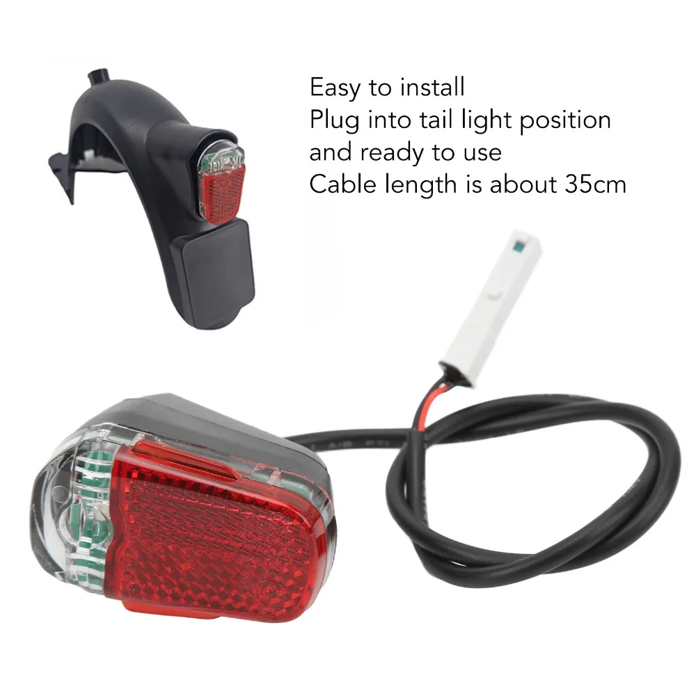 Luz trasera LED para patinete eléctrico ABS, luz trasera ultrabrillante, reflectante, resistente al agua, lámpara trasera de freno para Ninebot MAX G30D - imagen 2