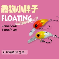 MUKUN Mini Trucha Ultraligera Micro Wobbler Crankbait para agua dulce