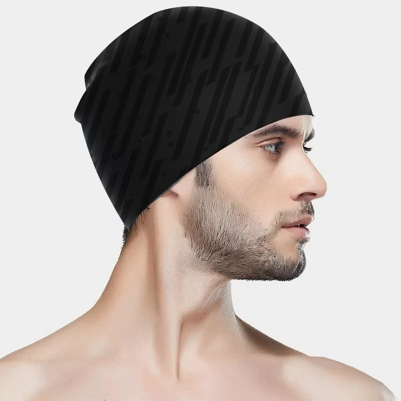 SHIQIAN Gorro de natación de silicona de verano e invierno, impermeable, de alta elasticidad, duradero, gorro de natación interior de playa para hombres - imagen 2