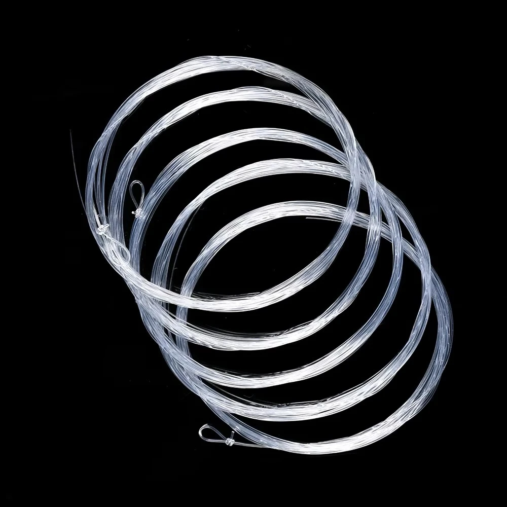 Goture-sedal de pesca con mosca cónico, 5 uds., 9 pies/2,74 M, 0X/1X/2X/3X/4X/5X/6X/7X, líder de línea de mosca con bucle, línea de nailon transparente - imagen 2