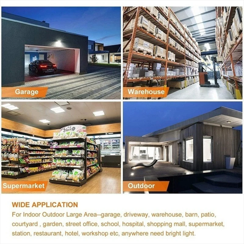 Luz LED de techo para el hogar, iluminación Industrial brillante, Deformable, plegable, 85-265V, E26/27, Bombilla de hoja de ventilador para garaje y almacén - imagen 4