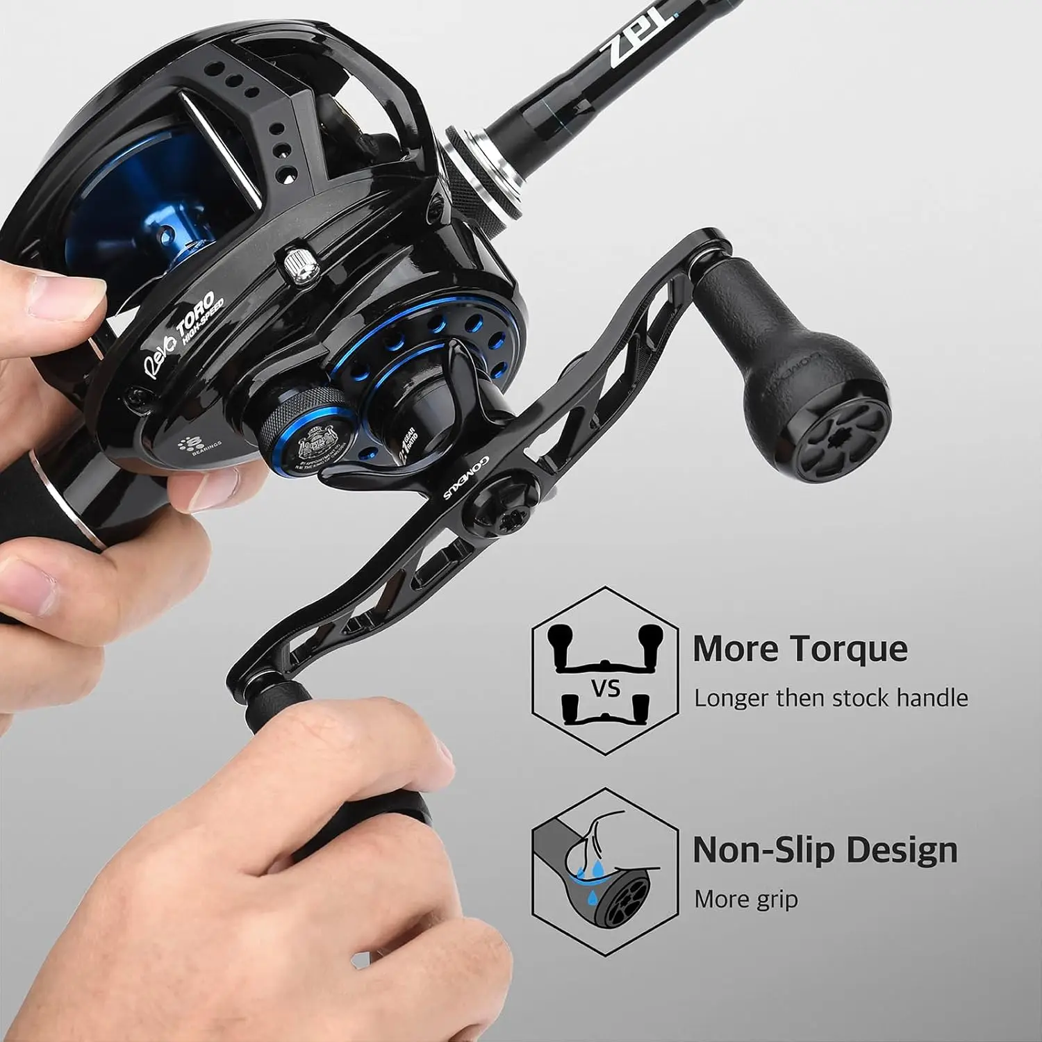 Manija de alimentación GOMEXUS para Penn Squall Star, palanca de arrastre, palanca de arrastre de viento Fathom Star, palanca de arrastre de viento - imagen 5