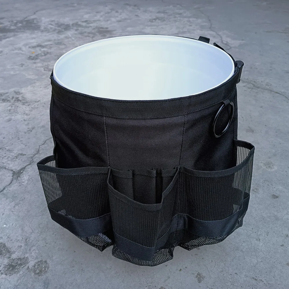 Organizador de pesca para cubo impermeable – Bolsillos y malla