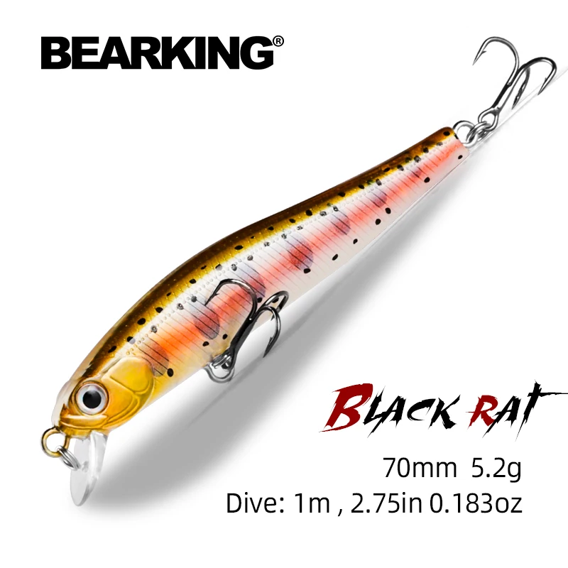 Señuelo Minnow BEARKING 70mm – Peso magnético profesional - imagen 4