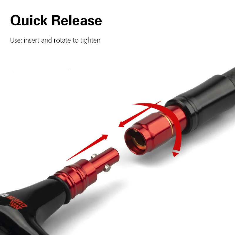 Conector de cabeza de liberación rápida de red de mano, accesorios de pesca universales de aleación de aluminio de 8mm - imagen 3