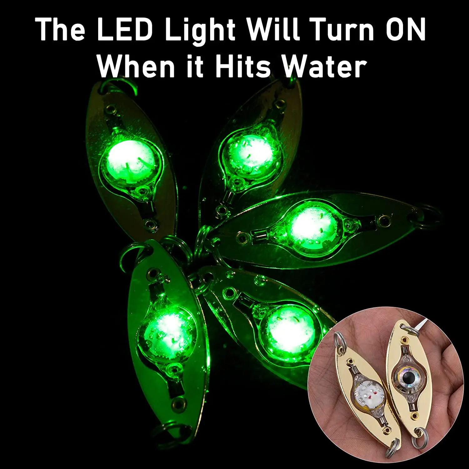 PRO BEROS 1/2/3 Uds luces de peces lámpara luminosa LED de caída profunda pesca plantilla de noche señuelo cebo de lubina impermeable aparejos de pesca intermitentes - imagen 4