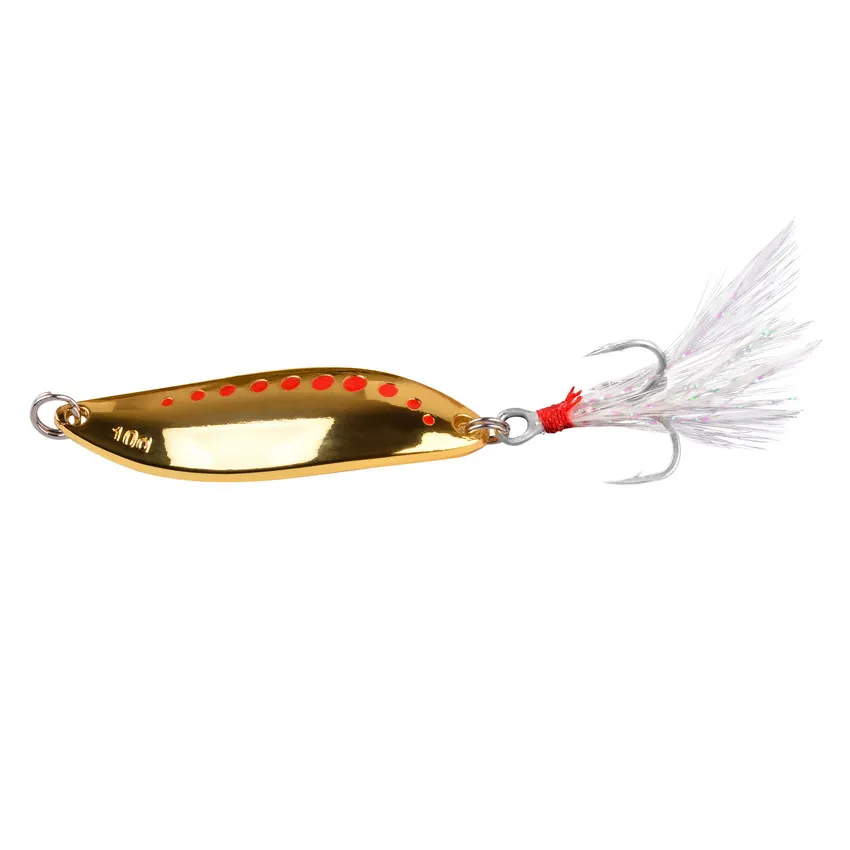 1 Uds Metal cuchara Spinner trucha señuelo de pesca cebo duro lentejuelas ruido Paillette cebos artificiales Spinnerbait Señuelos de Pesca herramientas - imagen 3