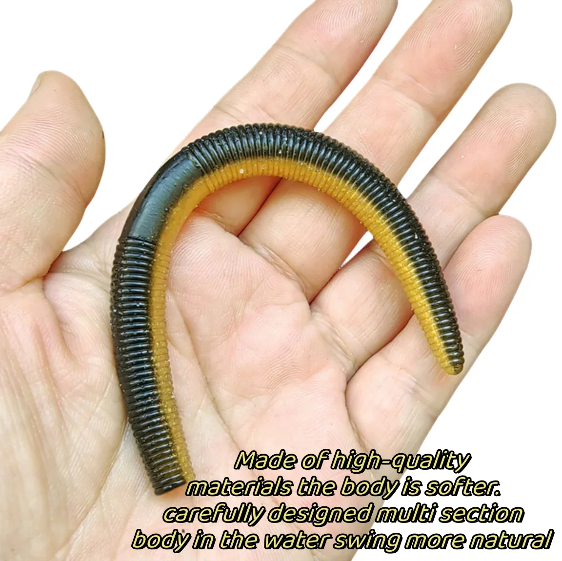 MUKUN 10 unids/lote señuelo de pesca cebos de silicona 5,4g/7,4g suave Swimbait gusano cebo Artificial pesca Wobblers para Neko Rig - imagen 4