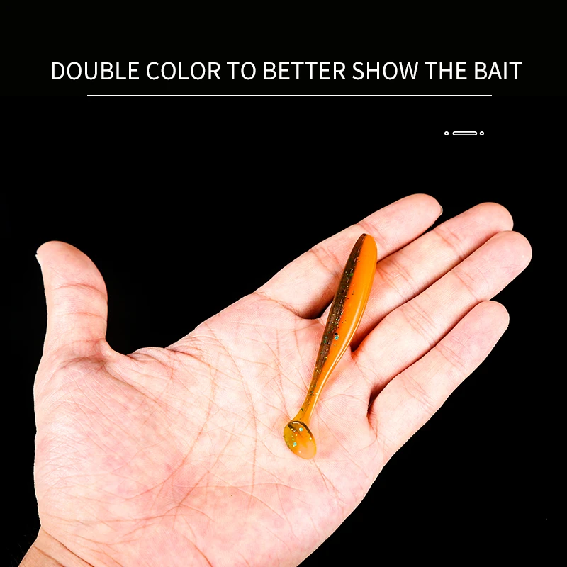 Easy Shiner-Señuelos de Pesca de 75mm/100mm, señuelos blandos de pesca de carpa Wobblers, cebos artificiales de silicona de doble Color - imagen 5