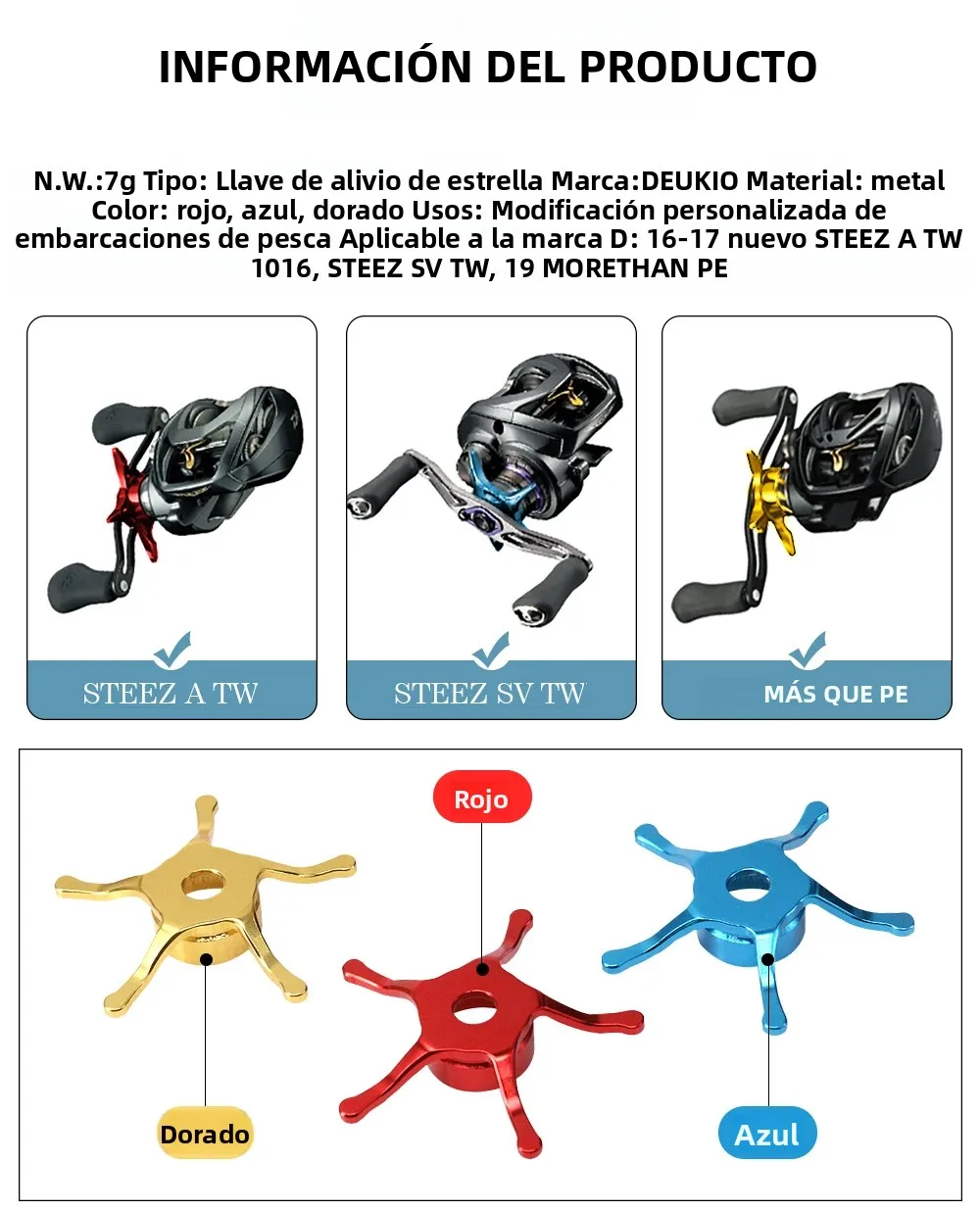 Llave de descarga de freno para carretes Star Drag de pesca - imagen 4