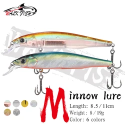 WALK FISH 1 Uds 8g 19g sistema magnético Señuelos de Pesca superiores flotantes Minnow Wobbler calidad aparejos de pesca anzuelos para pesca