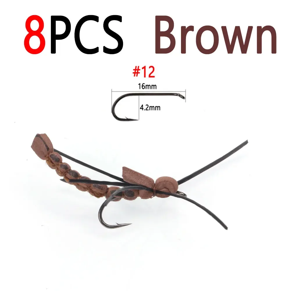8pcs Brown