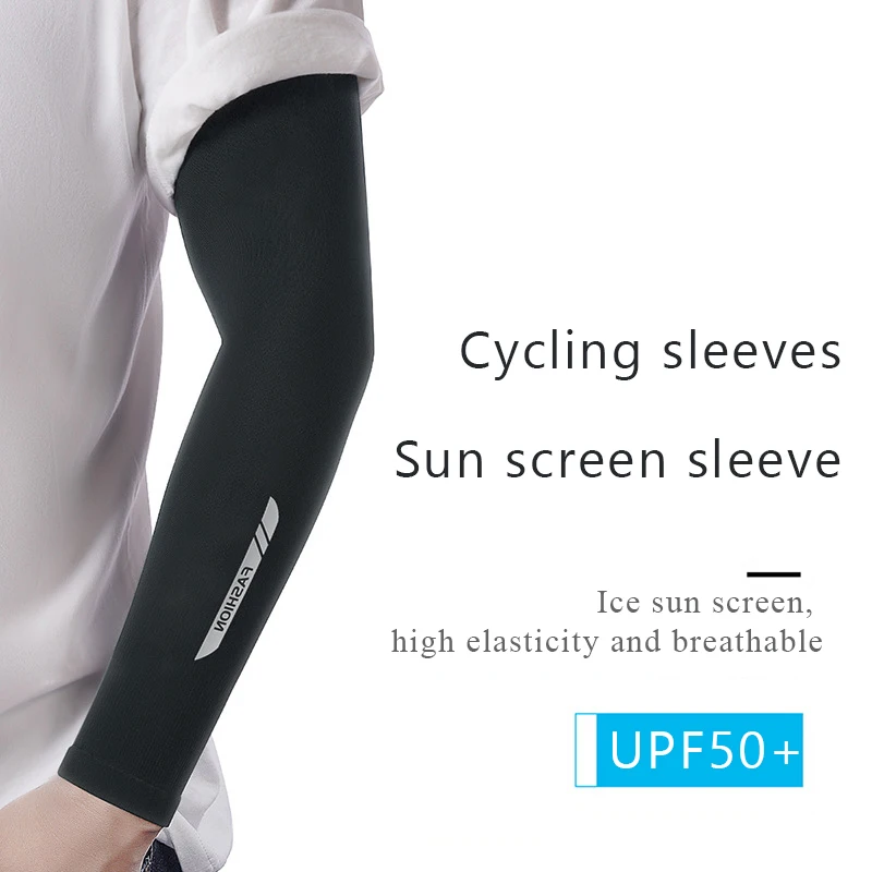 Mangas de brazo para hombre, deportes, ciclismo, cubierta de codo de brazo transpirable, protección solar UV, protector solar para exteriores, mangas de pesca refrescantes - imagen 2