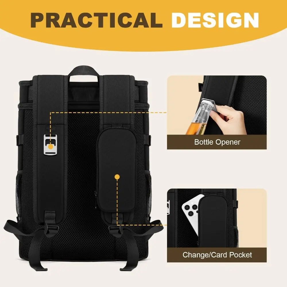 Mochila térmica con aislamiento, mochila aislante impermeable a prueba de fugas, cómoda mochila para el almuerzo de gran capacidad, viaje al aire libre - imagen 5