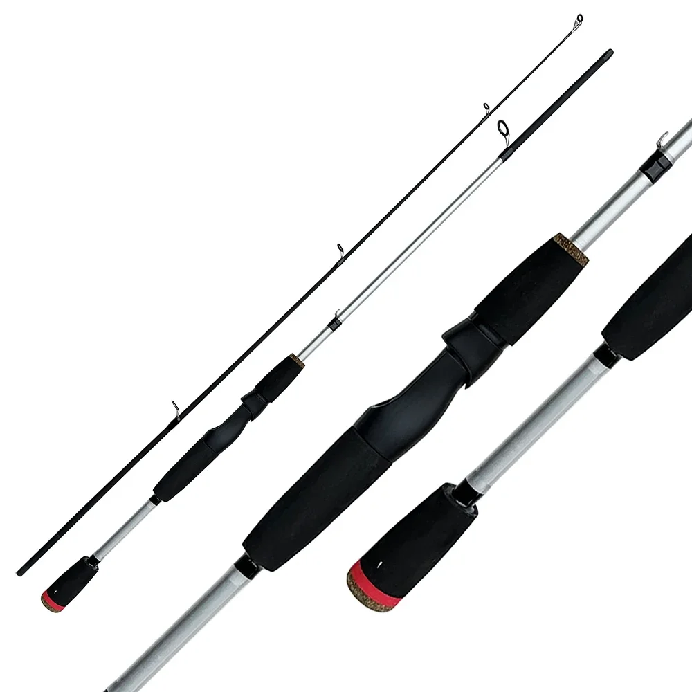 Cañas de pescar ligeras y giratorias con punta sólida de fibra de carbono, cebo de 1,65 M, 1,8 M, 5g-20g, accesorios para caña de pescar de fundición ML, 2 secciones - imagen 3