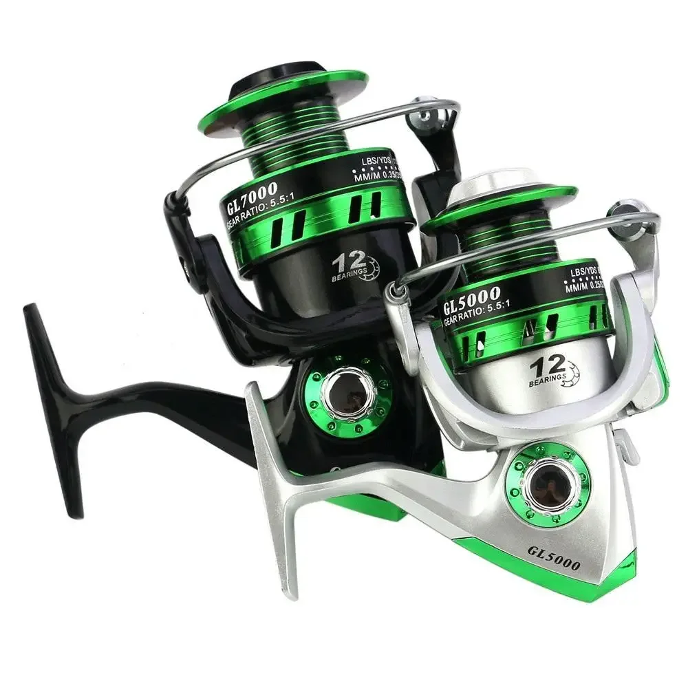 Carrete giratorio de metal con eje GL Ratio 5.5:1-12 - Fundición suave - Un carrete de pesca imprescindible para una fundición larga - imagen 3