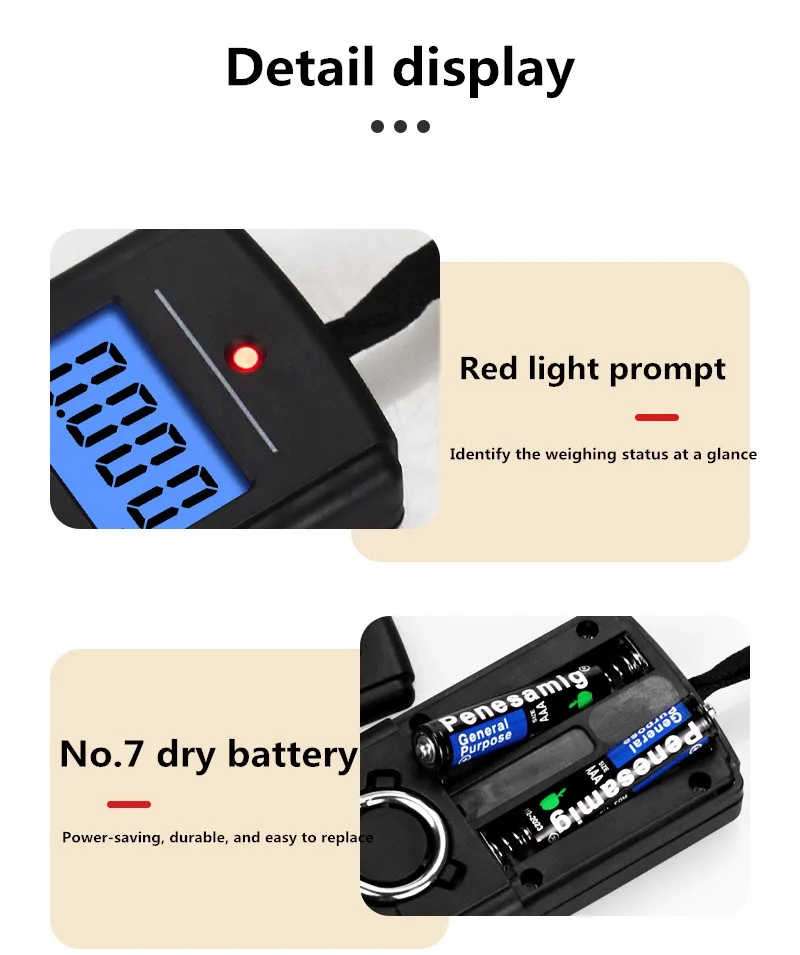 1 unidad multifuncional Mini 40kg10g electrónica colgante pesca equipaje Balanca portátil Digital práctico bolsillo peso gancho báscula herramienta - imagen 3