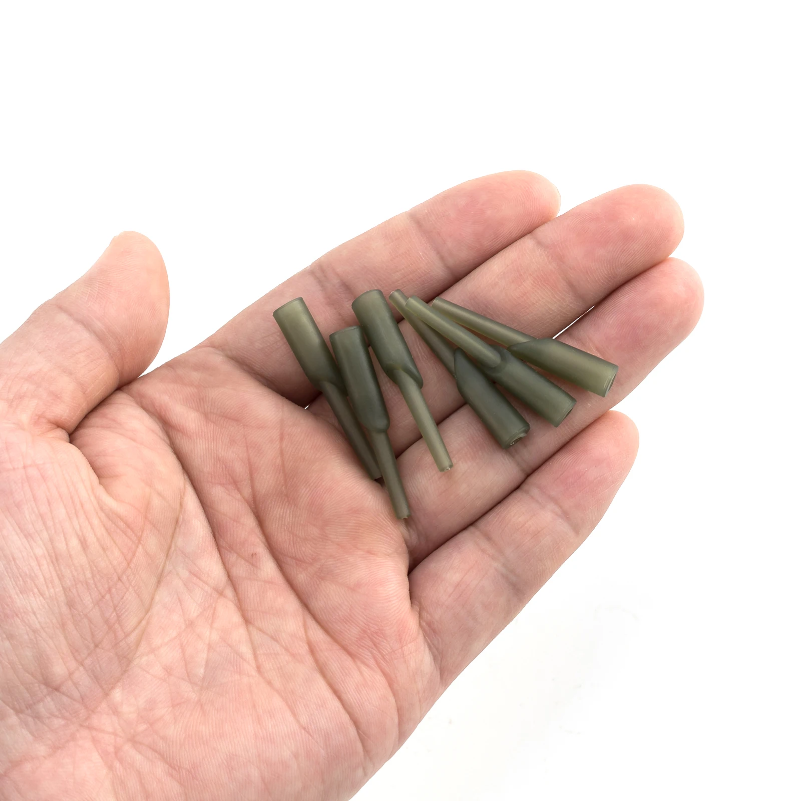 20 piezas para pesca de carpa, accesorio para correr, manga de tubo de goma, plástico, Conector de aparejo de helicóptero Heli Chod, verde, 3cm - imagen 5