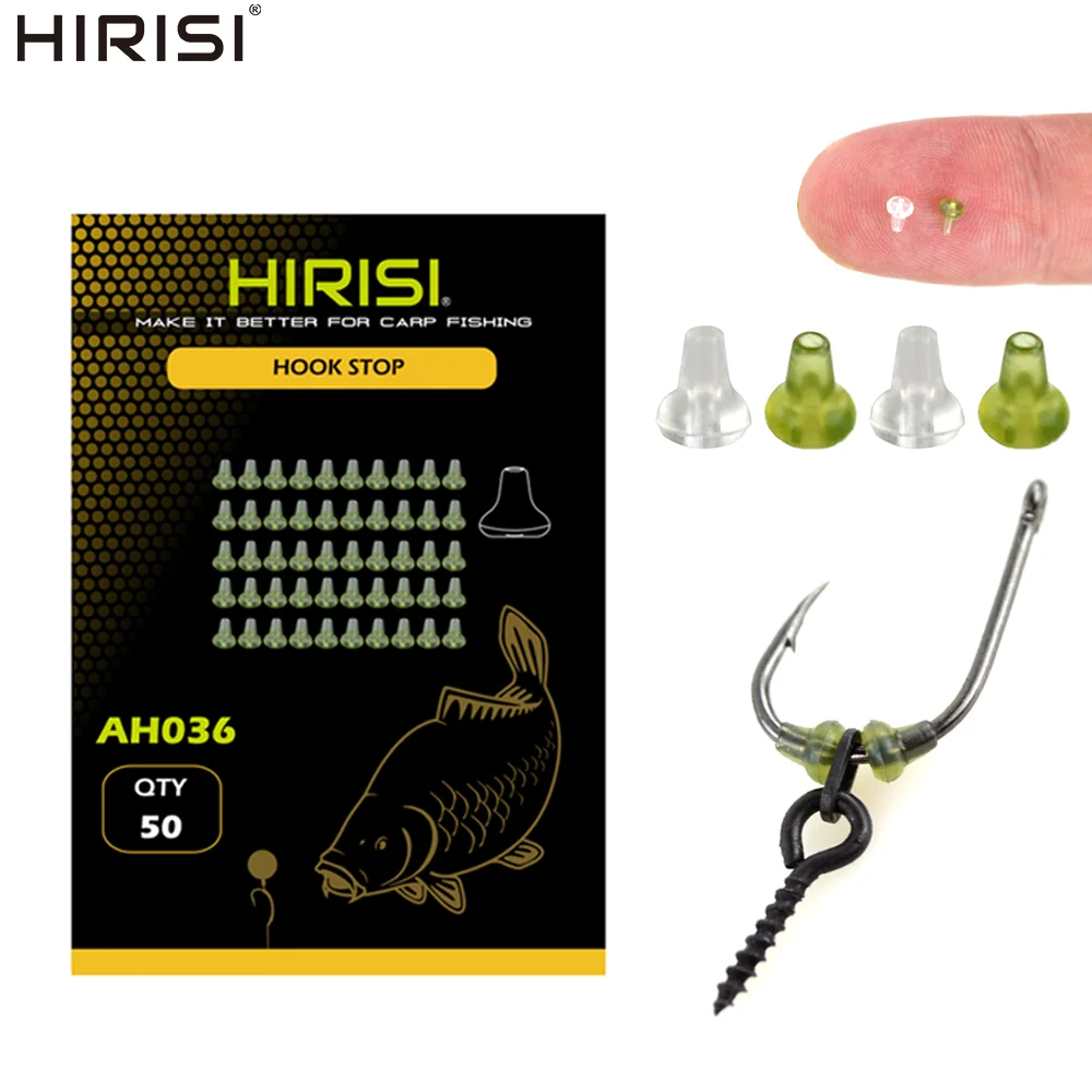 Hirisi 50 Uds tapón de anzuelo de goma duradero antideslizante accesorios de aparejos de Terminal de pesca AH036
