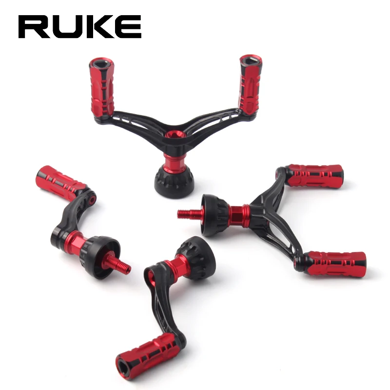 Ruke, 1 pieza, mango de carrete de pesca, aleación de aluminio, doble/una sola manija para 700-2000, modelo S/D, micro mango de carrete giratorio, accesorio DIY - imagen 4