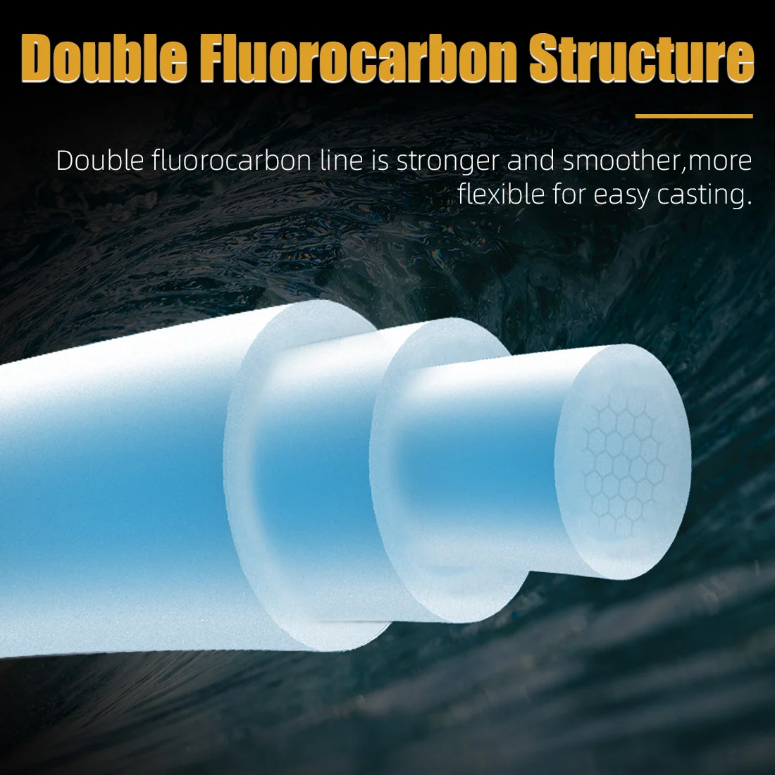 SeaKnight marca MANSTER T2 serie 100% hilo de pescar de fluorocarbono 100M, línea de fibra de carbono 3-35LB línea de hundimiento mejorada pesca en el mar - imagen 3