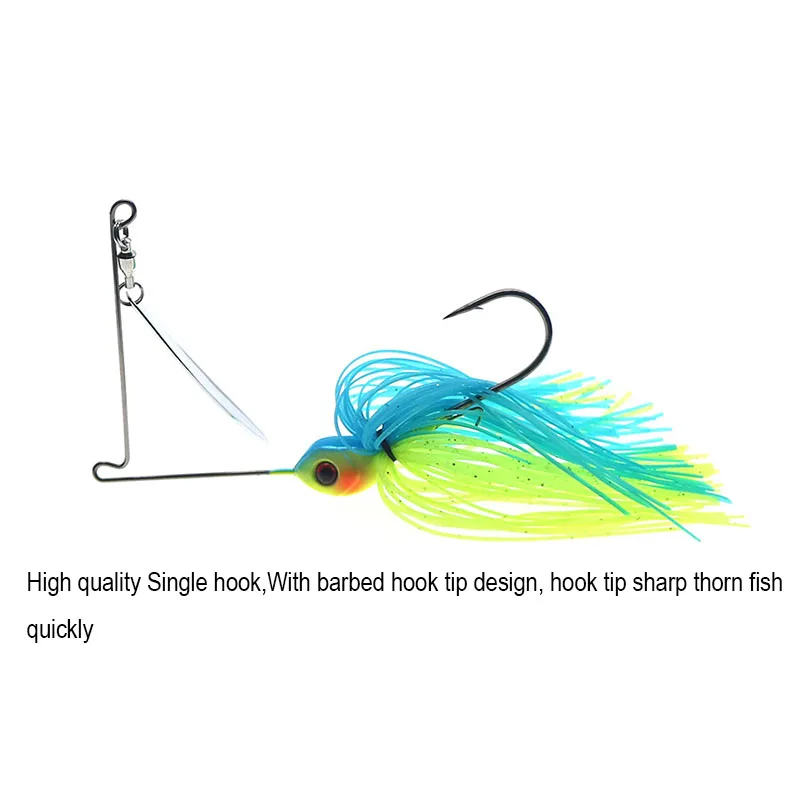Spinnerbait HISTOLURE – Cuchara metálica con latón para black bass - imagen 2
