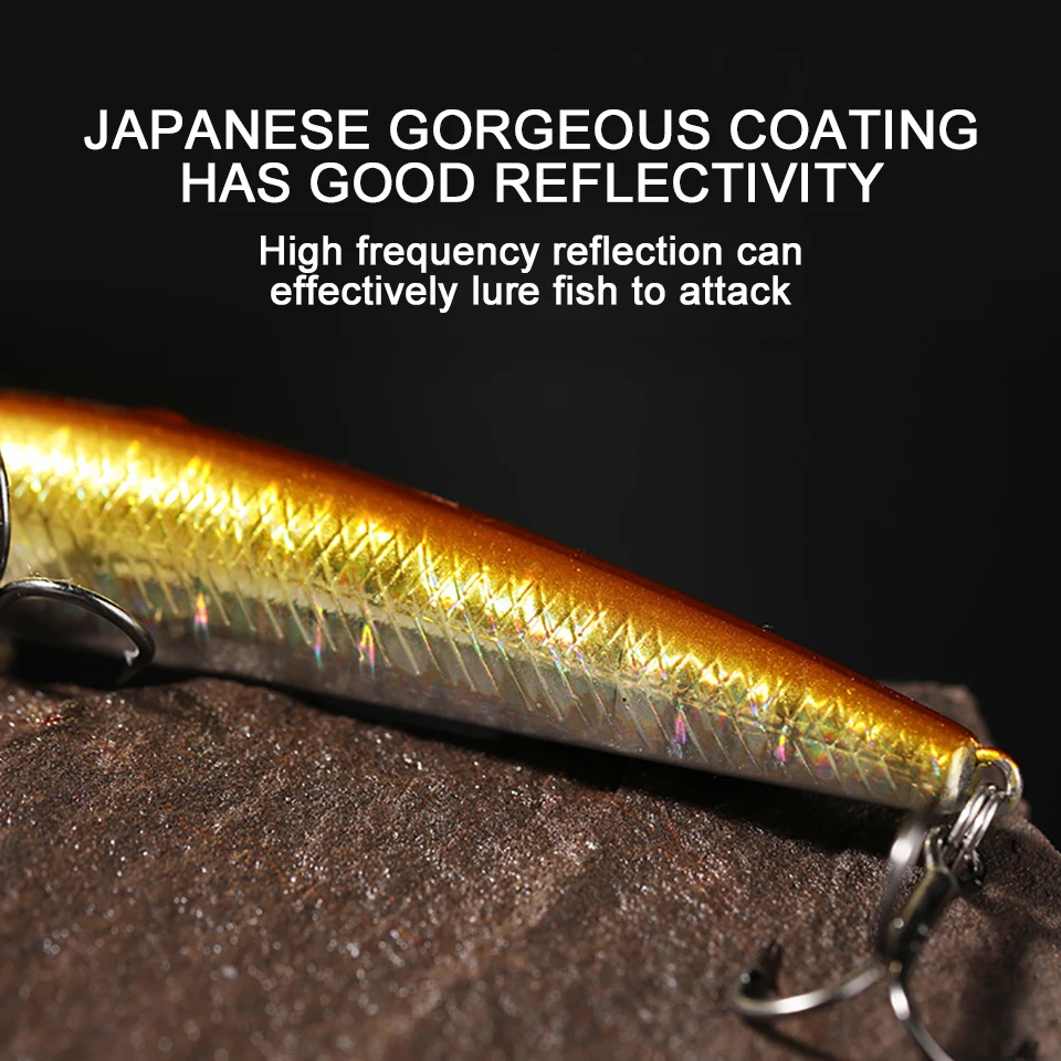 WALK FISH-señuelo de pesca de pececillo, 1 piezas, bola de acero magnética, cebo Megabass de fundición larga, hundimiento lento y Wobblers flotantes - imagen 4