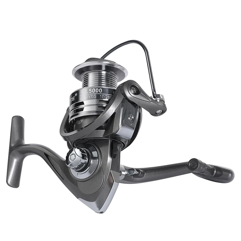 Carrete de pesca giratorio, bobina de Metal, potencia de arrastre máximo de 12KG, 2000, 3000, 4000, 5000, 6000, 7000 - imagen 5