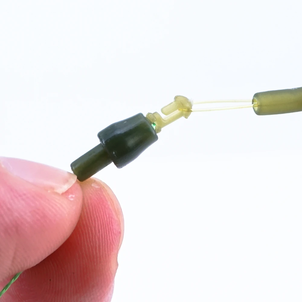 Hirisi 10 Uds accesorios de pesca de carpa funda amortiguadora Heli de goma aparejos terminales de pesca giratorios de cambio rápido - imagen 4