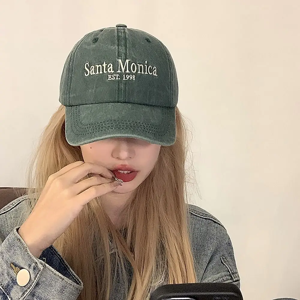 Gorra de béisbol bordada con letras vintage, protección solar más pequeña, sombrero con visera, sombrero para el sol para parejas - imagen 5