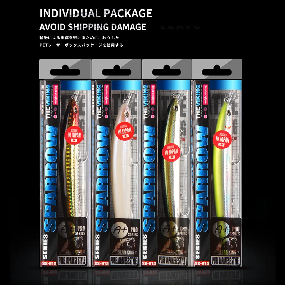 BEARKING 128mm 15g modelo caliente Señuelos de Pesca cebo duro 6 colores para elegir Minnow calidad profesional Minnow Profundidad 0,5 - 1m - imagen 3