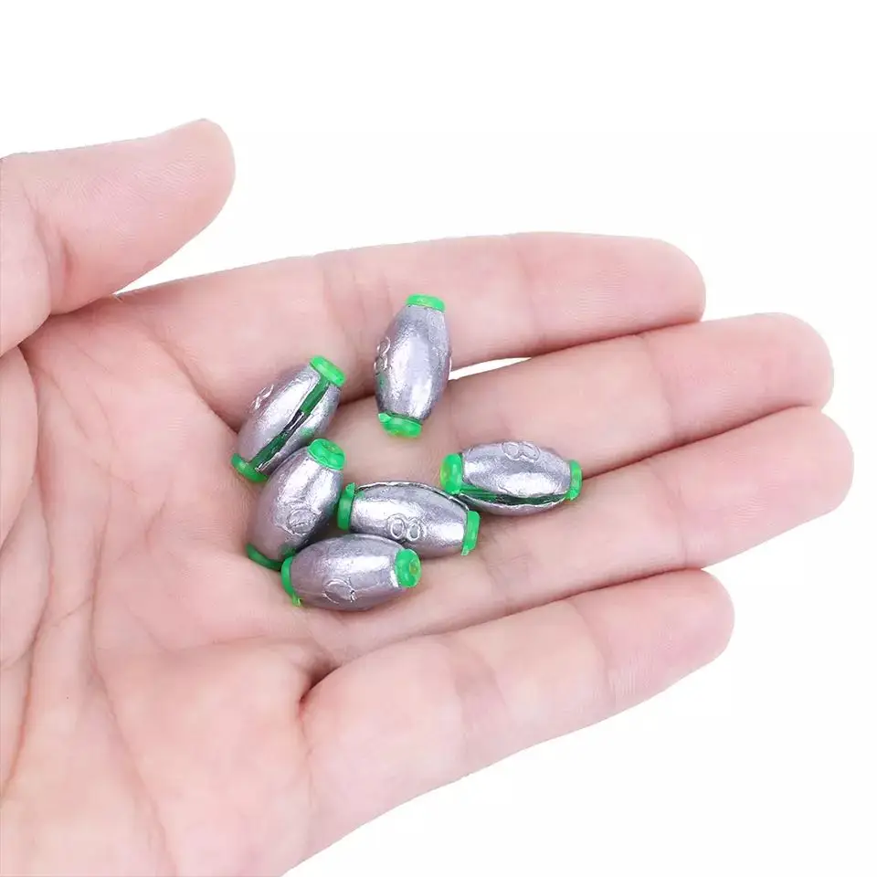 Pesas de pesca antideslizantes en forma de oliva, accesorios de pesca de carpa, 2g-30g, 5 piezas/10 piezas - imagen 3
