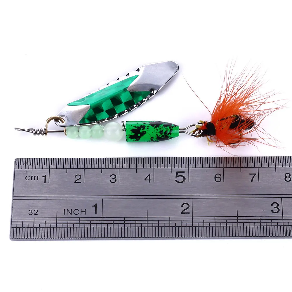 1 ud./5 uds., 6,5 cm, 4,7g, cebos giratorios para pesca de Lucio, plantilla de metal, cebo de pesca, Spinner, cuchara, señuelos, aparejos de pesca, Zander pesca - imagen 5