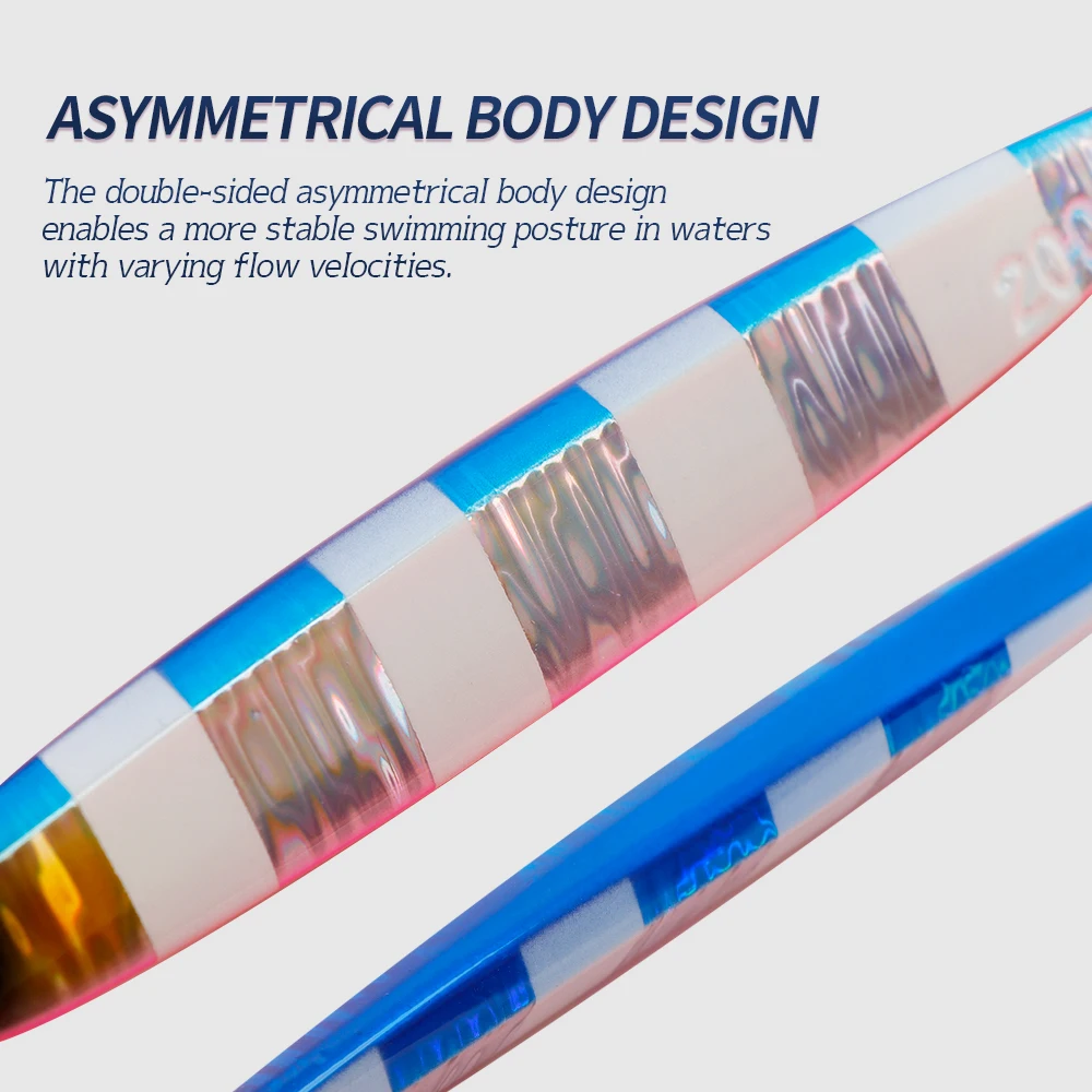 TOLU nuevo plantilla de Metal de hundimiento lento 5 colores ojos 3D 60g-200g fundición larga plantillas de caída de hundimiento lento señuelo de pesca de aguas profundas de agua salada - imagen 3