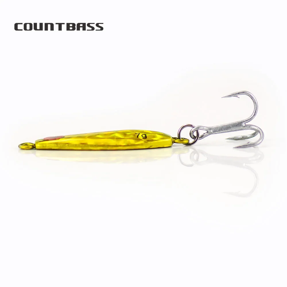 COUNTBASS 3PCS 7g 1/4oz Mini plantillas de pesca japonesas con anzuelo triple, micro señuelos metálicos - imagen 4