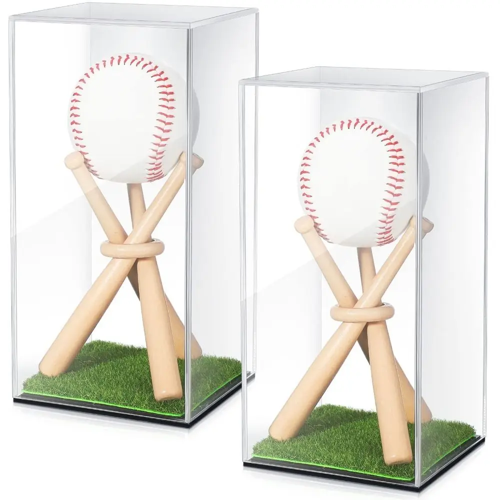 Cajas de almacenamiento de béisbol acrílicas, soporte de exhibición de béisbol con protección UV a prueba de polvo, estuche protector de béisbol de cubo cuadrado impermeable - imagen 5